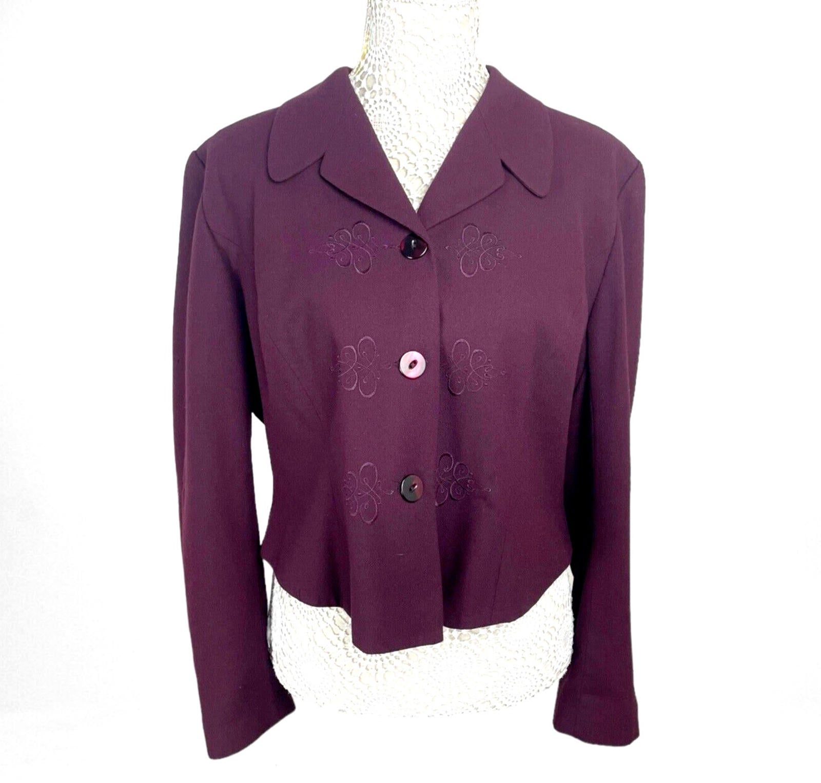 Detail Premium Collection Vintage Cropped Blazer Jacket Women’s Size 18