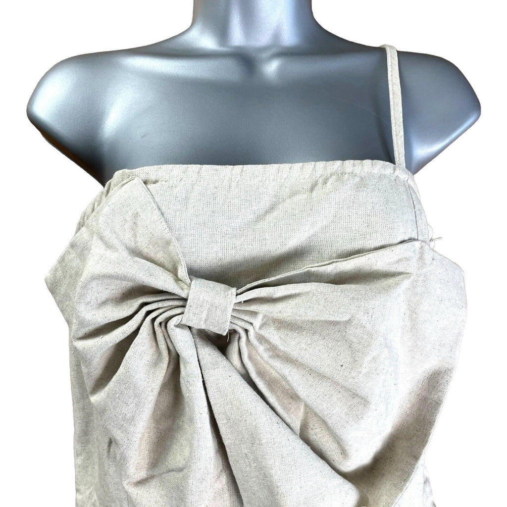 Linen Playsuit Skort Skirt Shorts Big Bow Detail Women’s UK Size 8