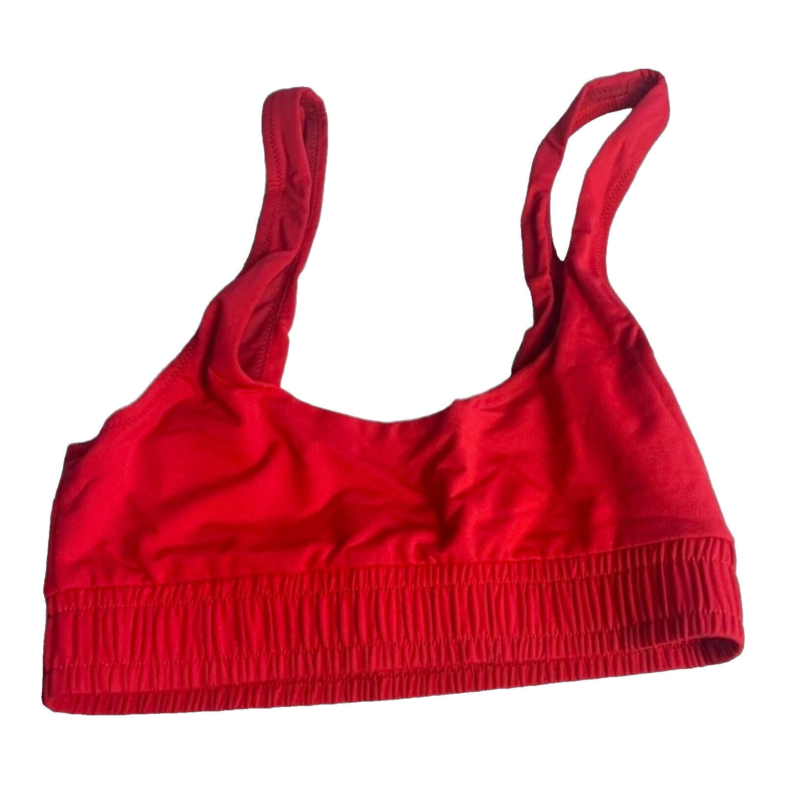 Red Super Track Bikini Crop Top UK Size XS  - Les Girls Les Boys