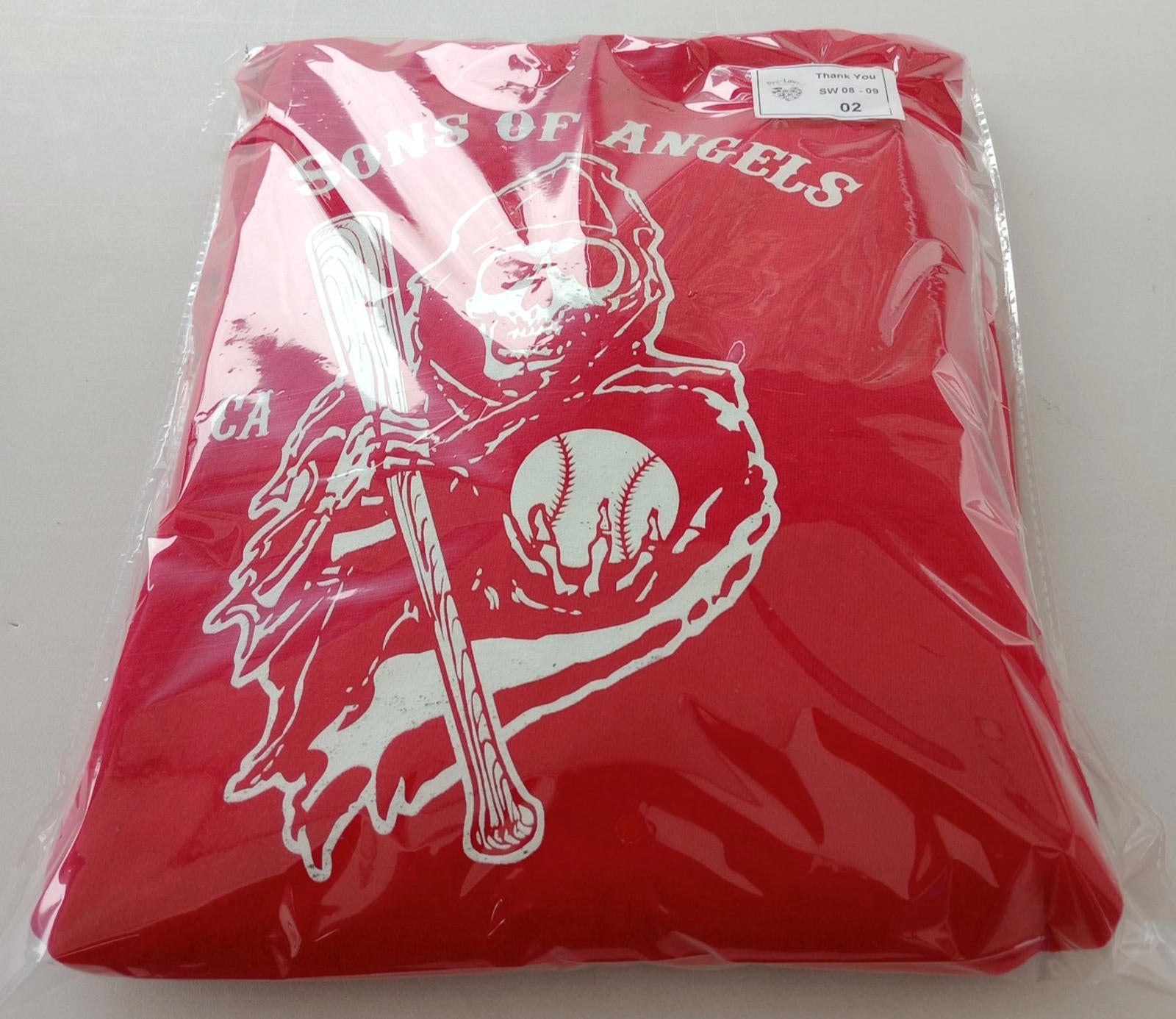 MLB Baseball Hoodie Men's UK Size M Red Jersey Hooded Pockets Los Angeles Angels