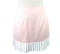Pretty Little Thing Mini Skirt Pink White Pleat Trim Women’s UK Size 8