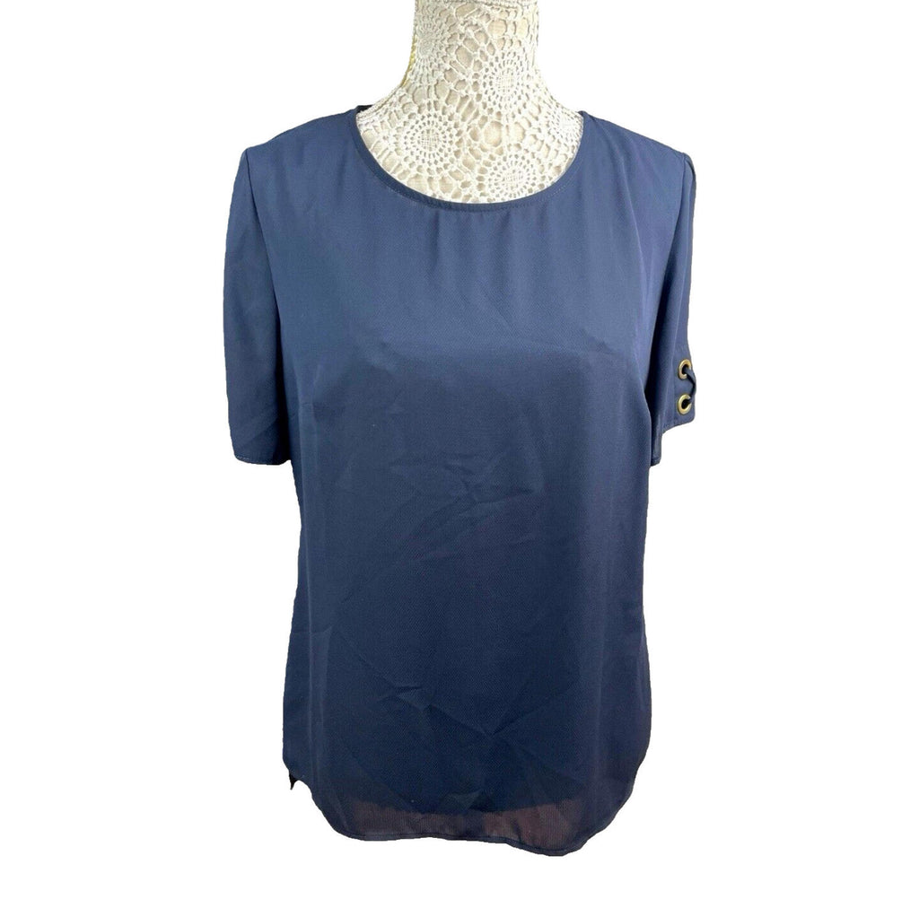 F&F Navy Blue Chiffon Top Nortical Theme Women’s UK Size 12
