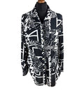 Next Black White Chiffon Shirt Blouse Gold Button Women’s UK Size 8