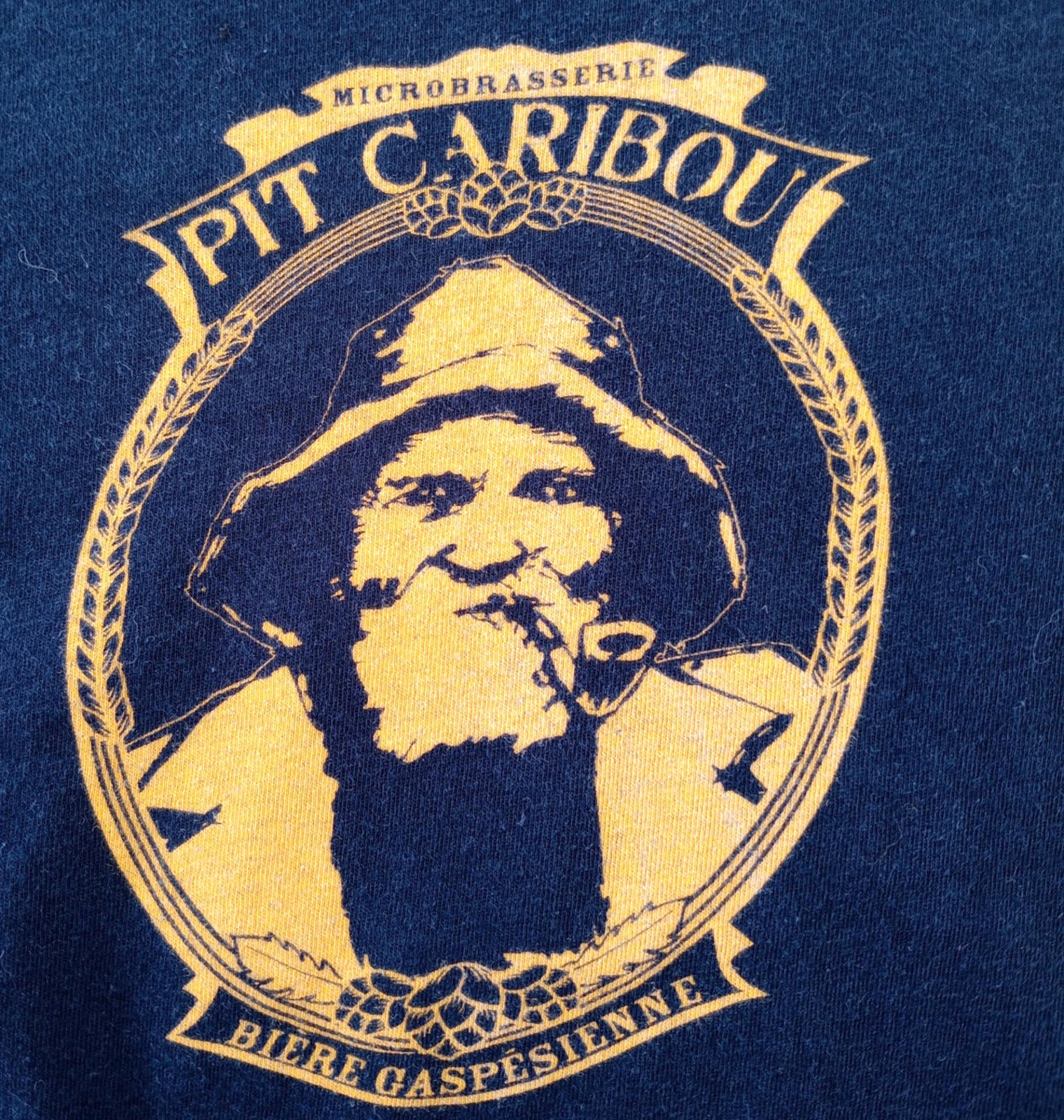 Pit Caribou Graphic Print T-Shirt Men's UK Size XS Black Crew Neck 100% Cotton