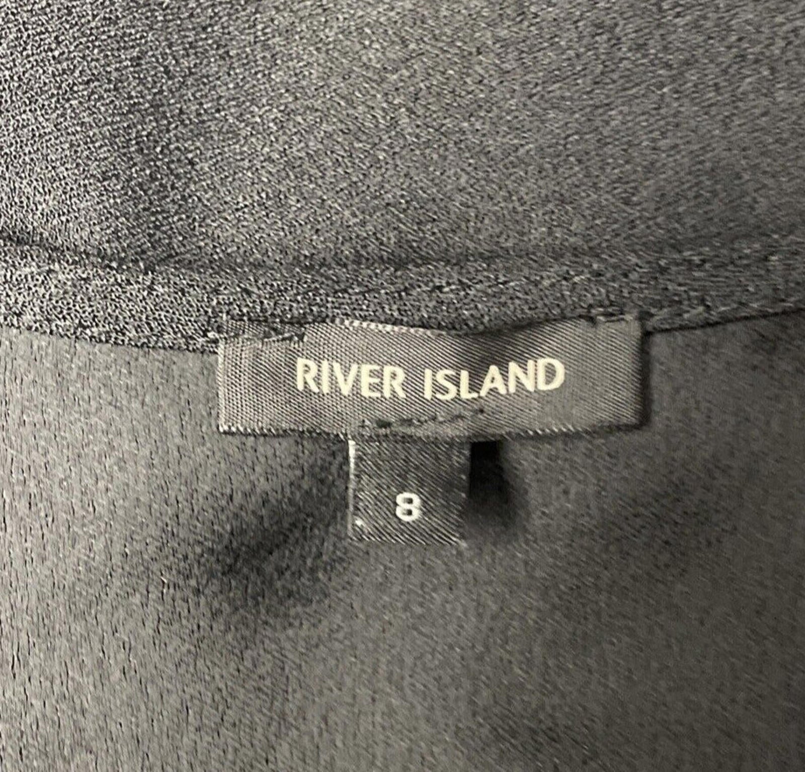 River Island Dress Black Belted Women's UK Size 8 Black