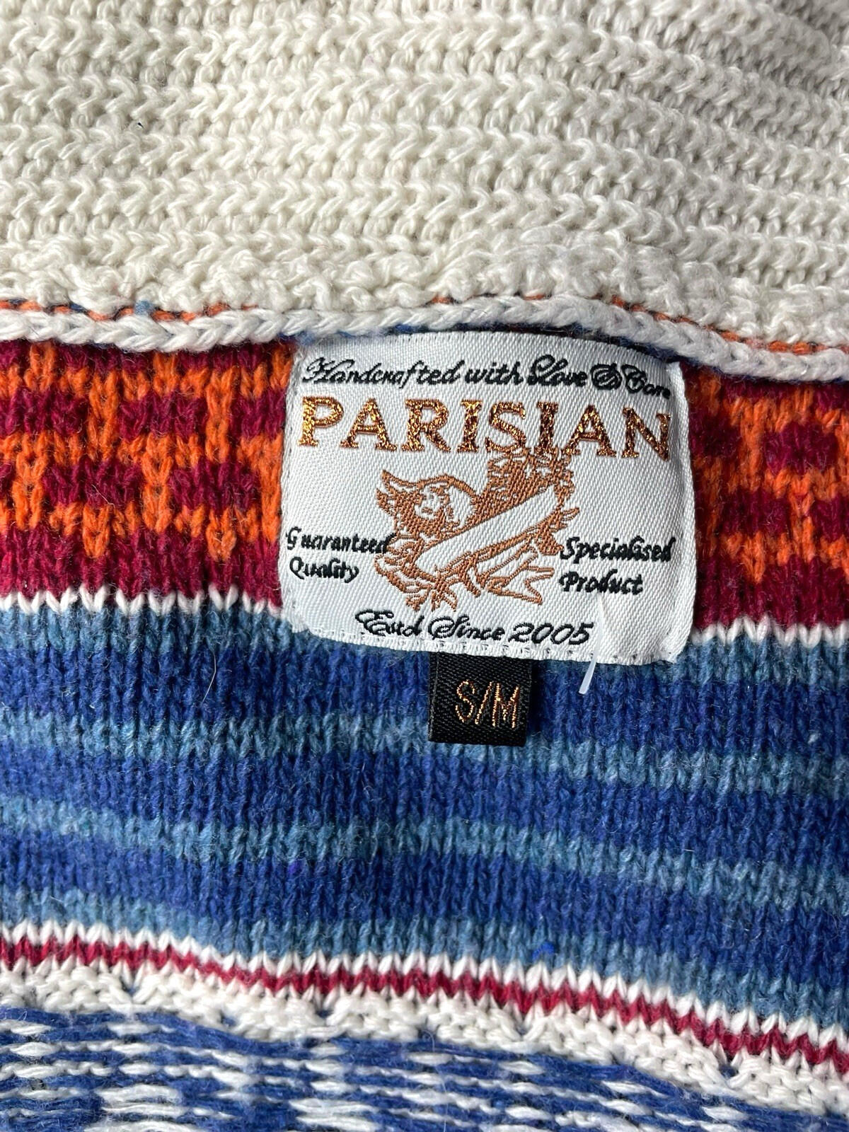 Parisian Knitted Cardigan Women’s UK Size S/M Button Up Long Sleeve Multicolour