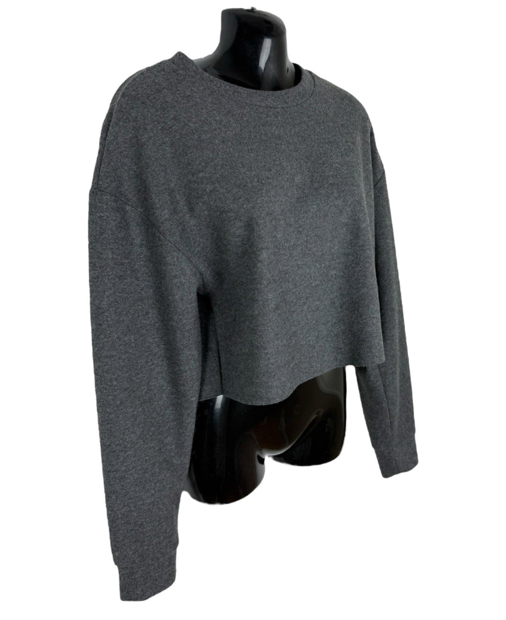 Zara Grey Crew Neck Sweater Soft Touch Cropped Women’s UK Size XS