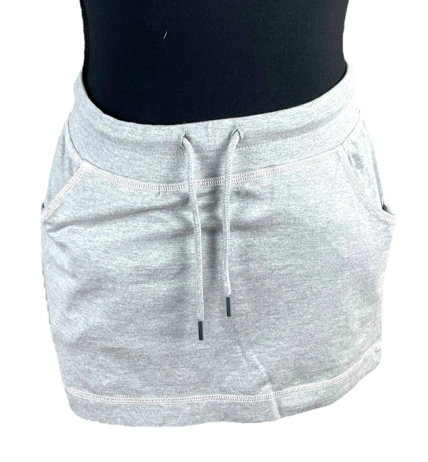 Pretty Little Thing Grey Mini Skirt Drawstring Waist Women’s UK Size 8