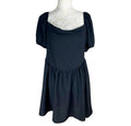 Red Label Mini Dress Black Chiffon Square Neck Women’s UK Size 16