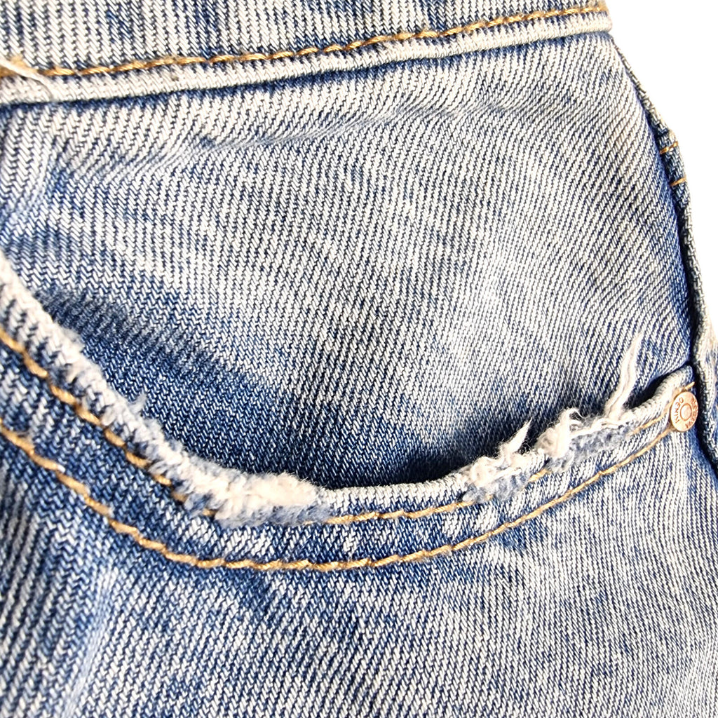 Stradivarius Jeans Women's UK Size 8 Straight Fit High Waisted Light Blue Denim