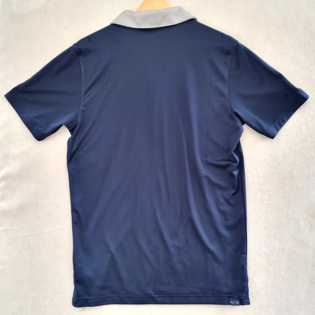 Puma Golf Polo Shirt Men's UK Size M Blue Short Sleeve