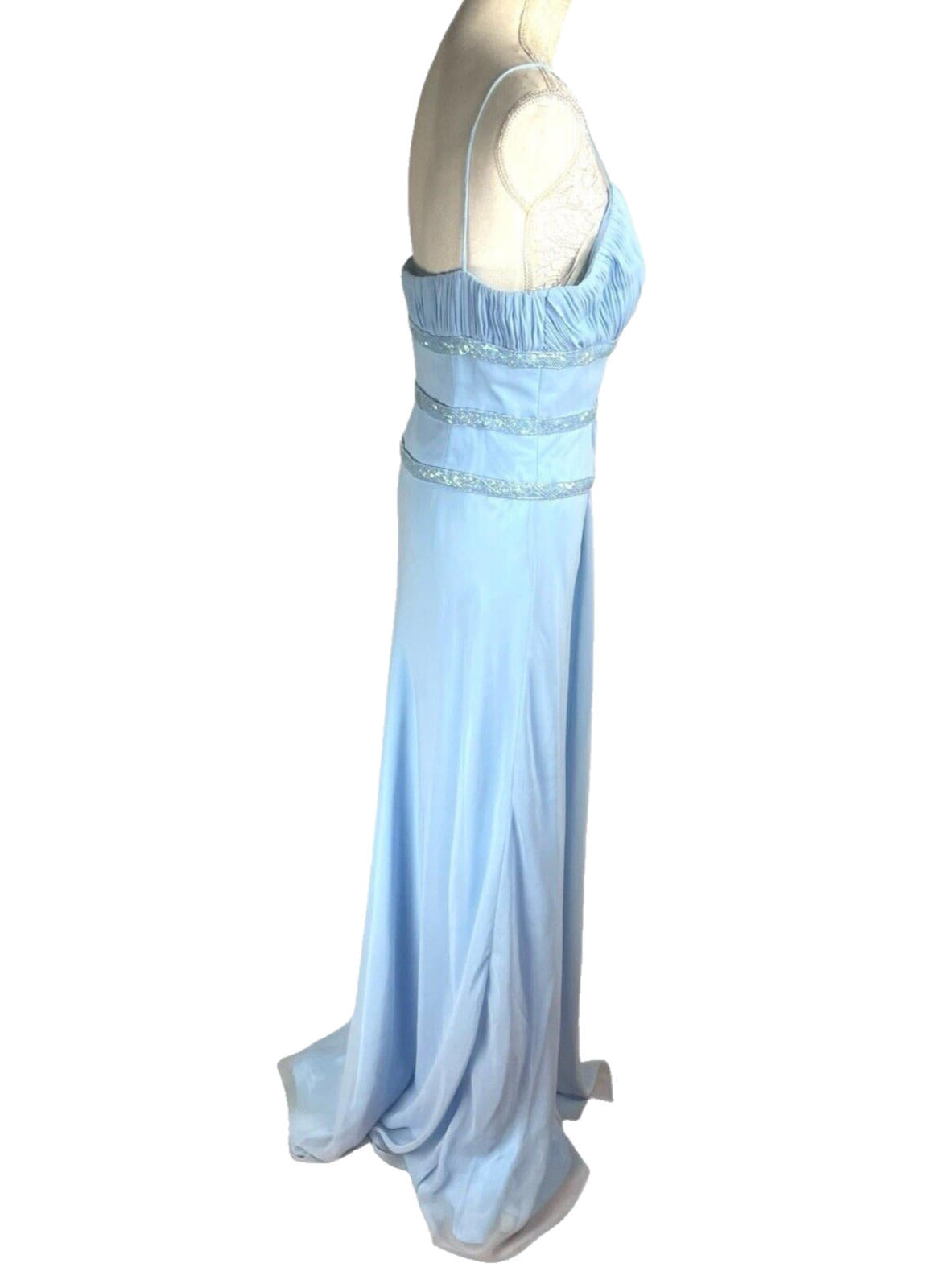 Crystal Breeze Prom Dress Women's UK Size 14 Pale Blue Ballgown Embezzled