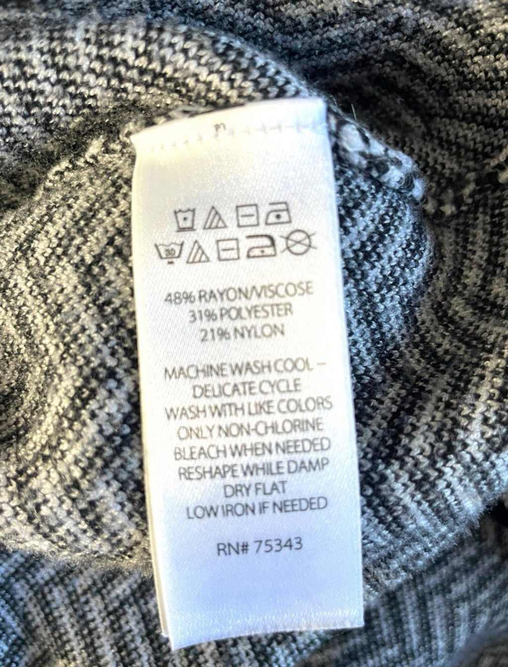 Tahari Black & White Jumper Open Neck Mid Length Women’s UK Size M