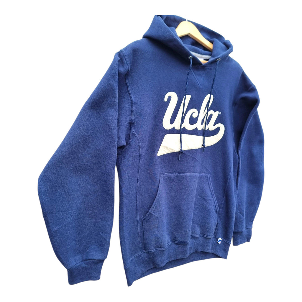 Ucla Hoodie Men's UK Size M Blue Jesrsey Hooded Pockets Sports Russell Athletic