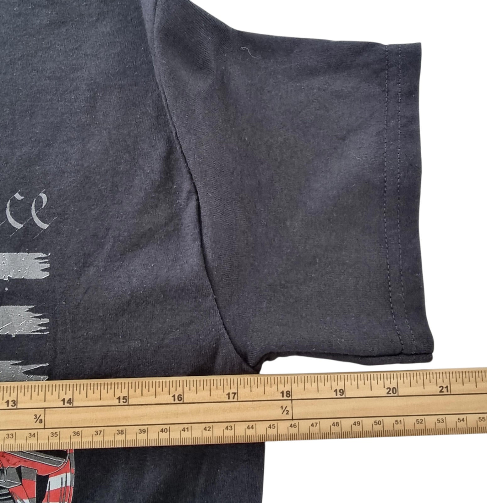 Graphic Print T-Shirt Men's UK Size S Black Dee's Super Service 100% Cotton