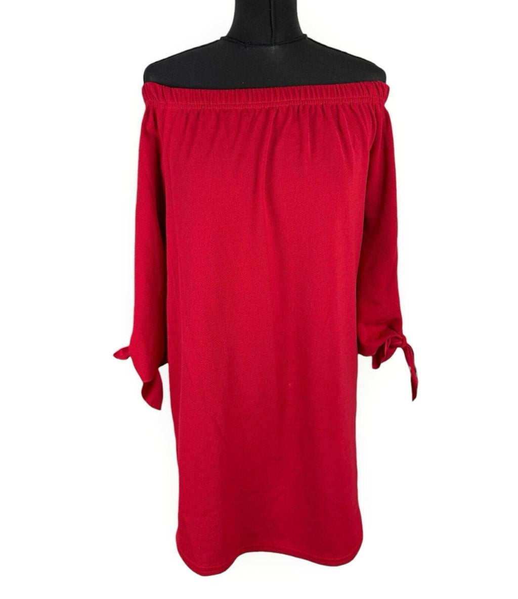 New Look Off Shoulder Mini Dress Women’s UK Size 12 Half Sleeve Bright Red
