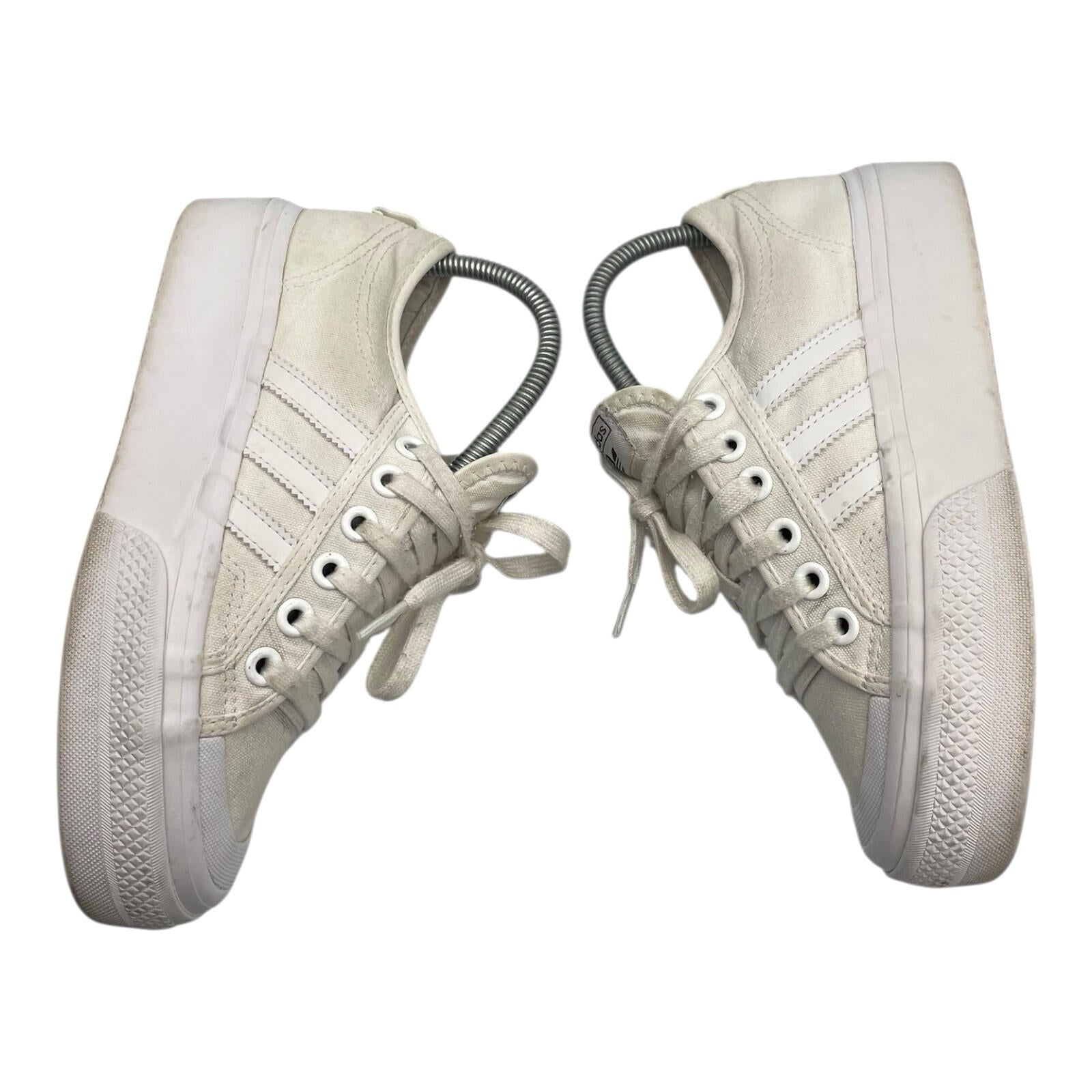 Adidas Buzz Platform Trainers Women’s UK Size 4.5 Lace Up White