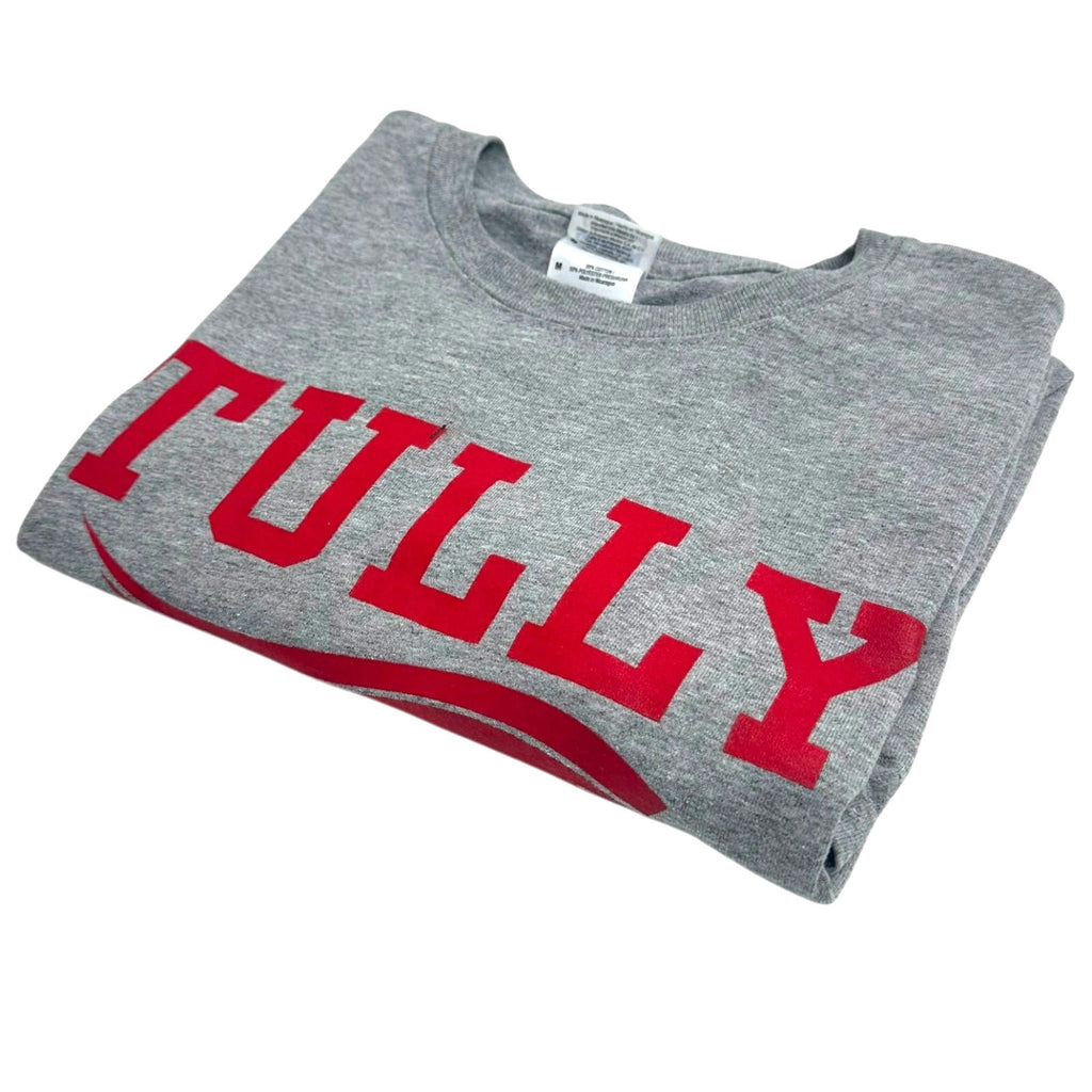Tully Lacrosse T-Shirt Men's UK Size M Grey Graphic Print Short Sleeve Crew Neck