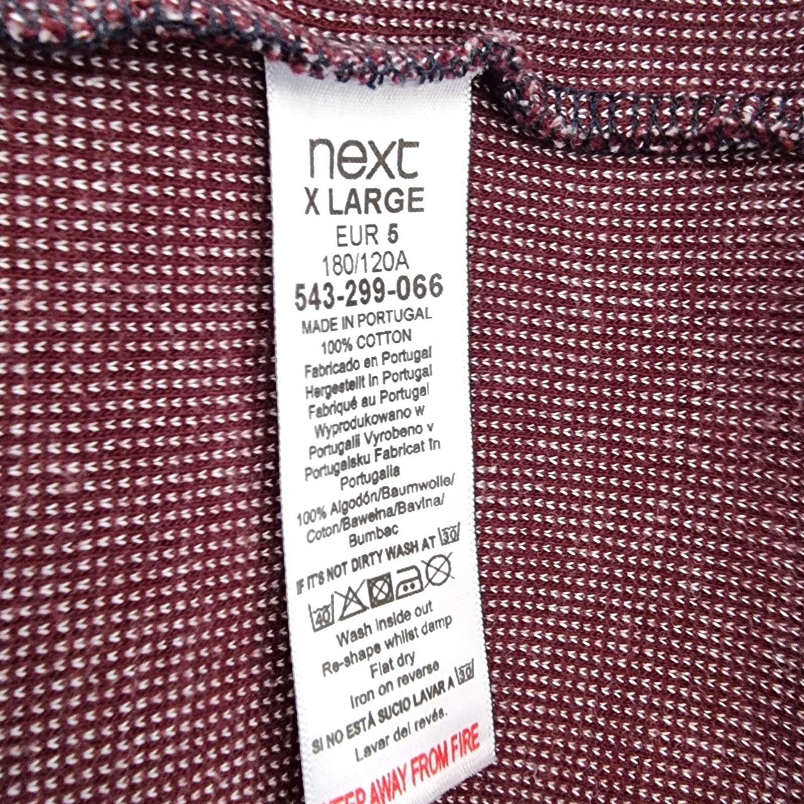 Next T-Shirt Red Blue Jersey Crew Neck 100% Cotton Men's UK Size XL