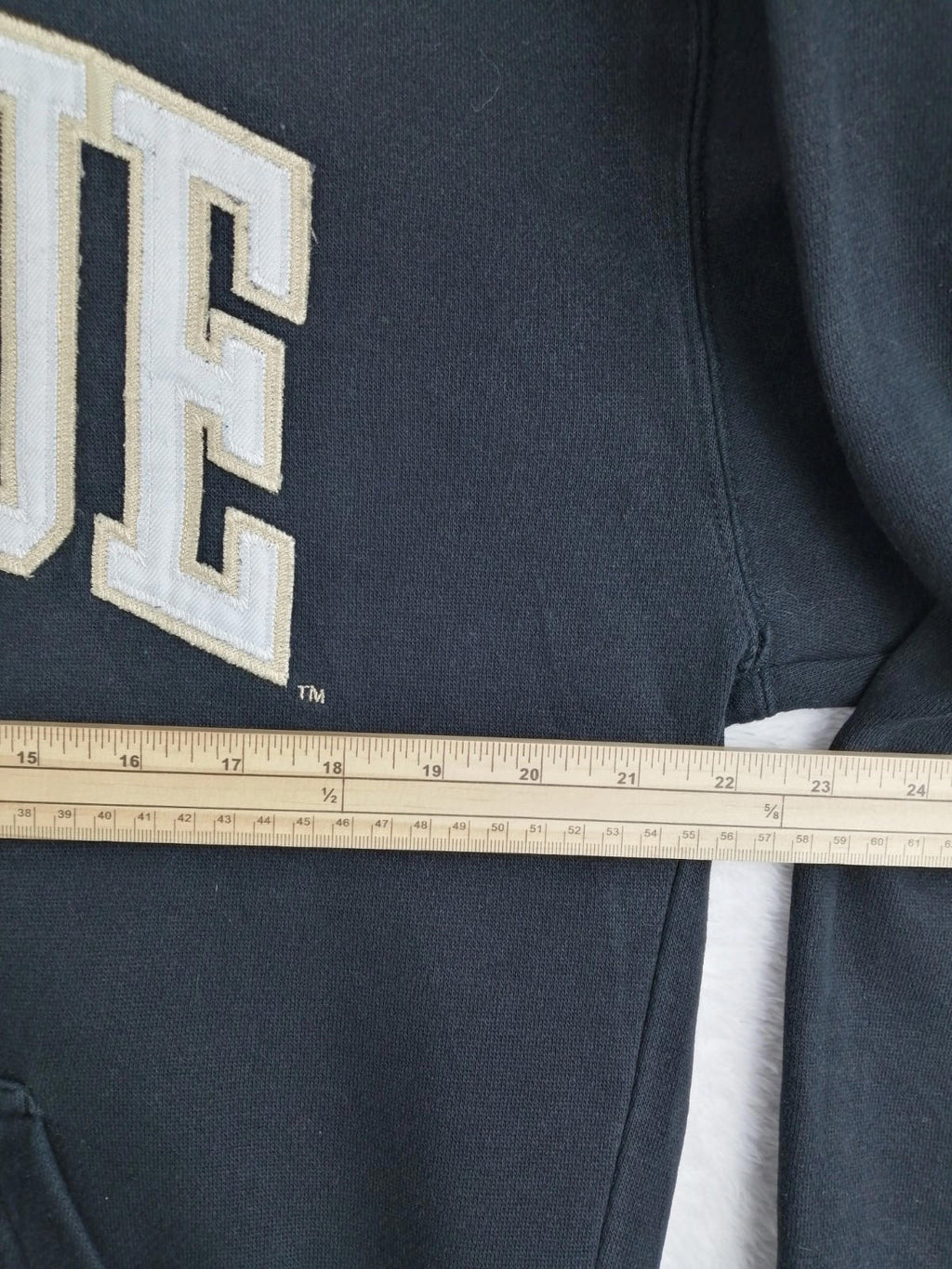 PURDUE Colour Block Hoodie Men's Size M Black Grey Jersey Hooded Pockets Sports