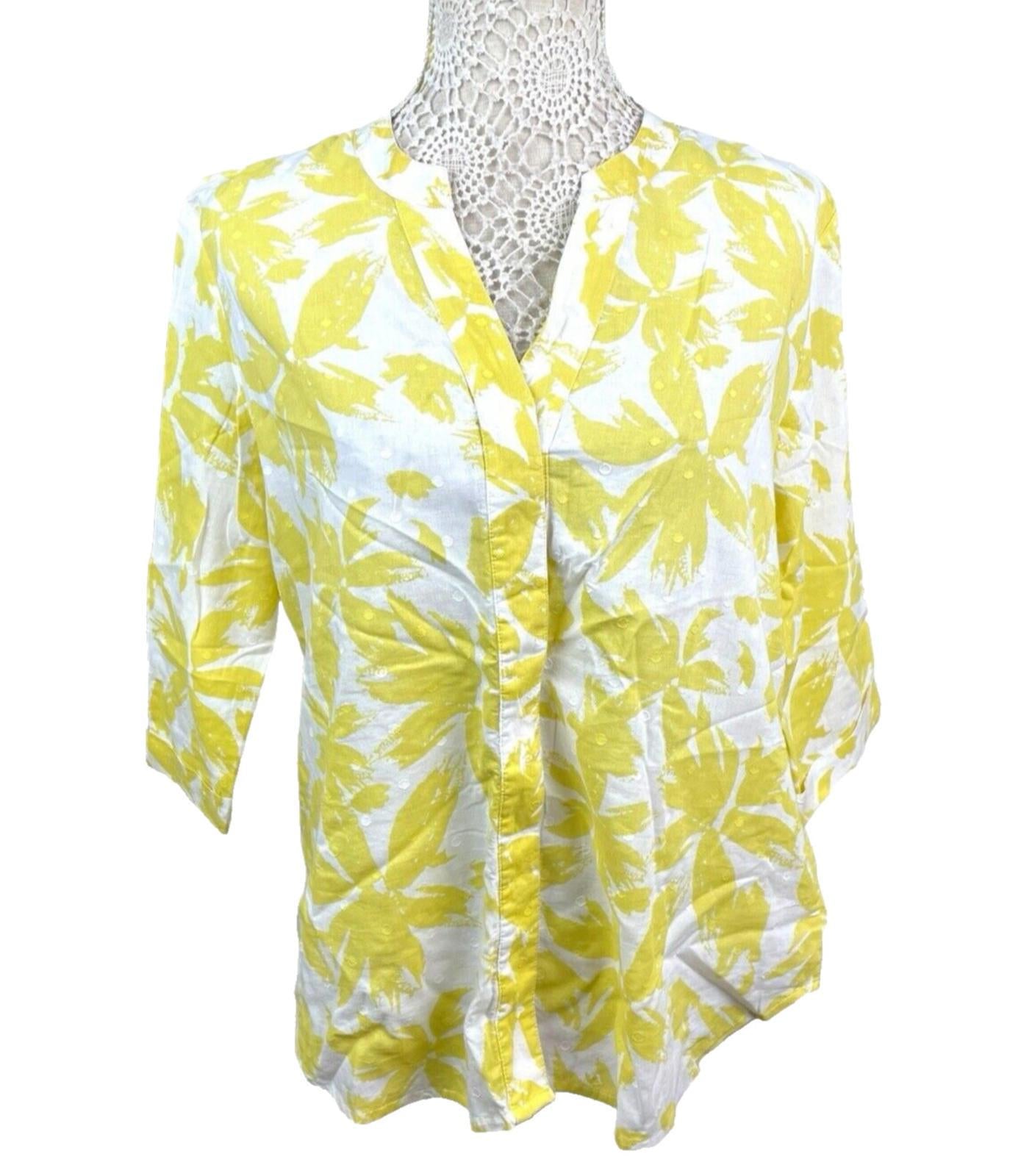 Marks & Spencer Blouse Floral Tunic Style 100% Cotton Women’s UK Size 12
