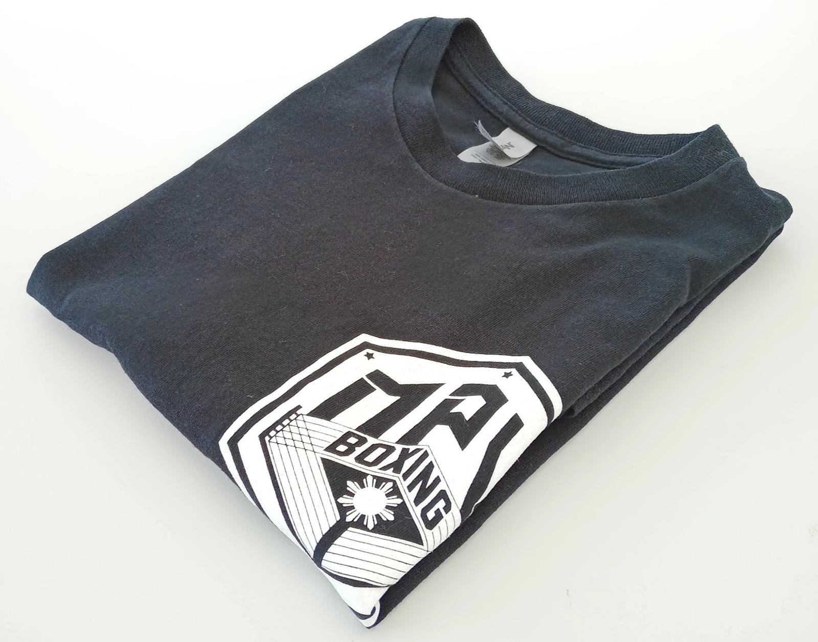 Boxing Ring Graphic Print T-Shirt Men's UK Size S Black Crew Neck 100% Cotton