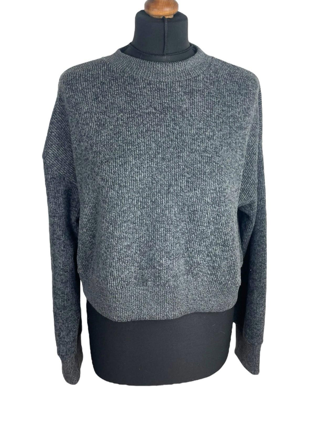 Zara Grey Cropped Jumper High Neck Women’s UK Size S