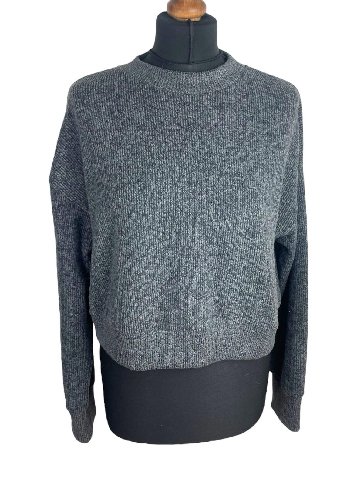 Zara Grey Cropped Jumper High Neck Women’s UK Size S