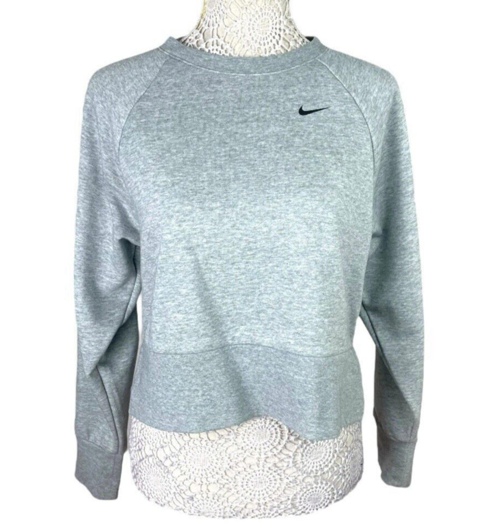 Nike Dri Fit Grey Jumper Jersey Sweater Relaxed Fit Women’s UK Size XS