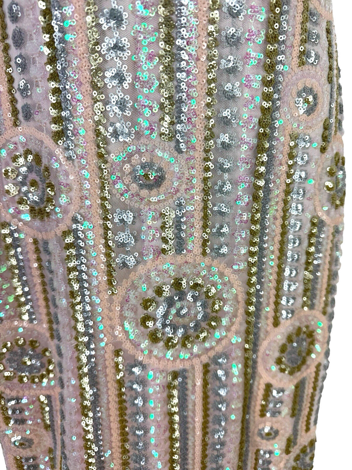 ASOS Sequin Party Dress Women’s UK Size 8 Knee Length Sleeveless Lined Pastel