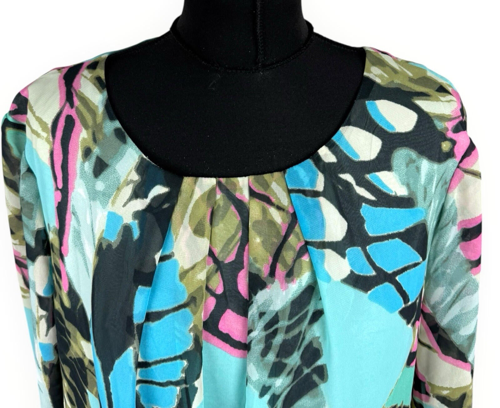 Wallis Multicolour Mini Dress Women’s UK Size 18 Half Flare Sleeve Lined