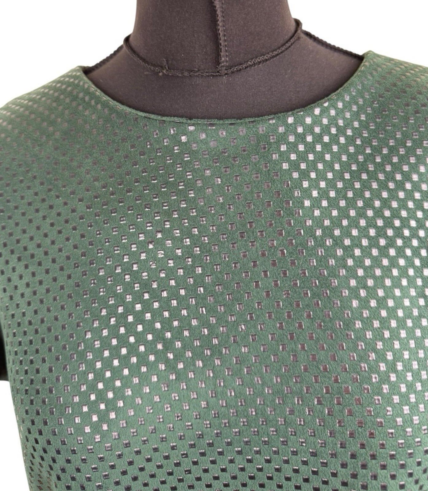 Fashion Union Mini Dress Dark Green Polka Dot Short Sleeve Women’s UK Size 16