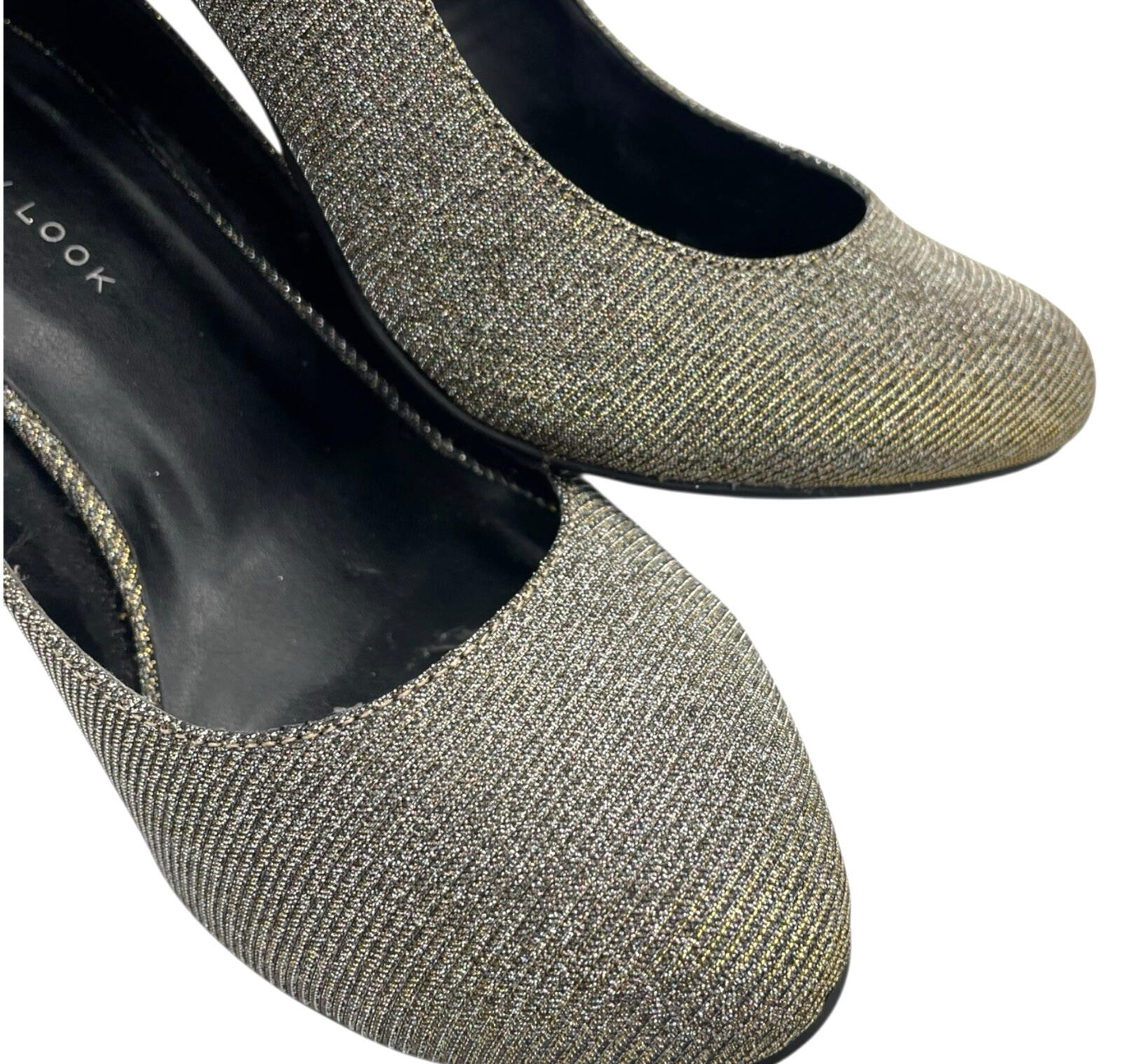 New Look Widefit Shoes UK Size 5 Stiletto Heel Round Toe Sparkle