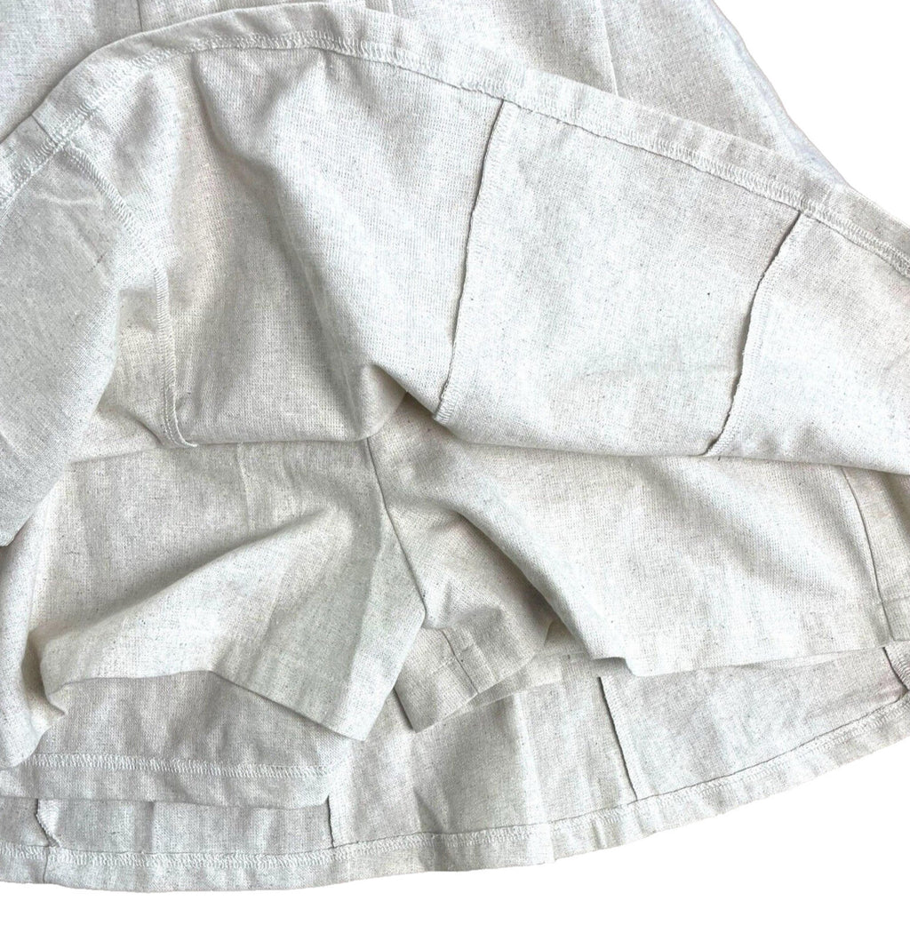 Linen Playsuit Skort Skirt Shorts Big Bow Detail Women’s UK Size 8