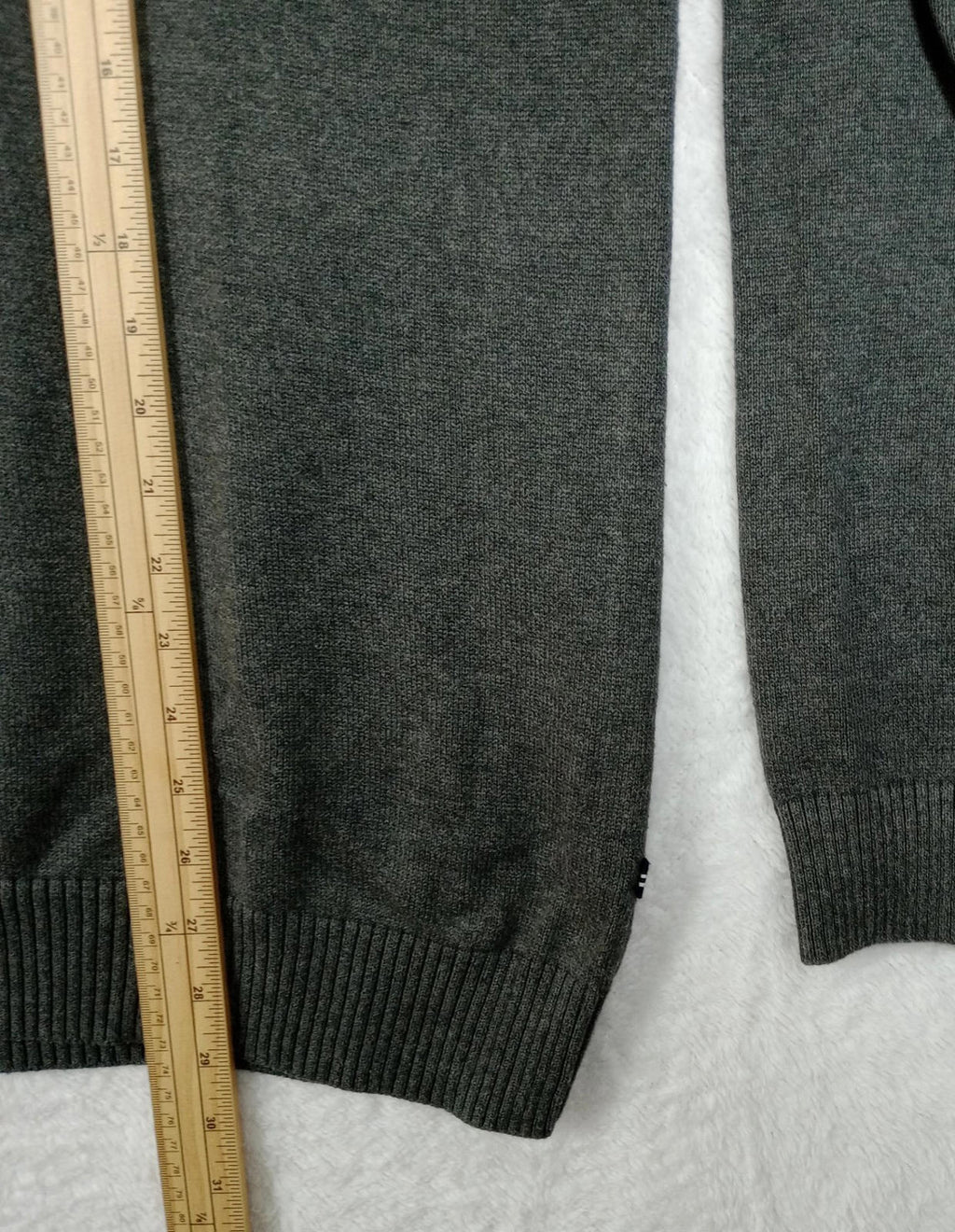 Nautica Knit Jumper Men's UK Size XL Grey Long Sleeve 1/4 Zip Sweater
