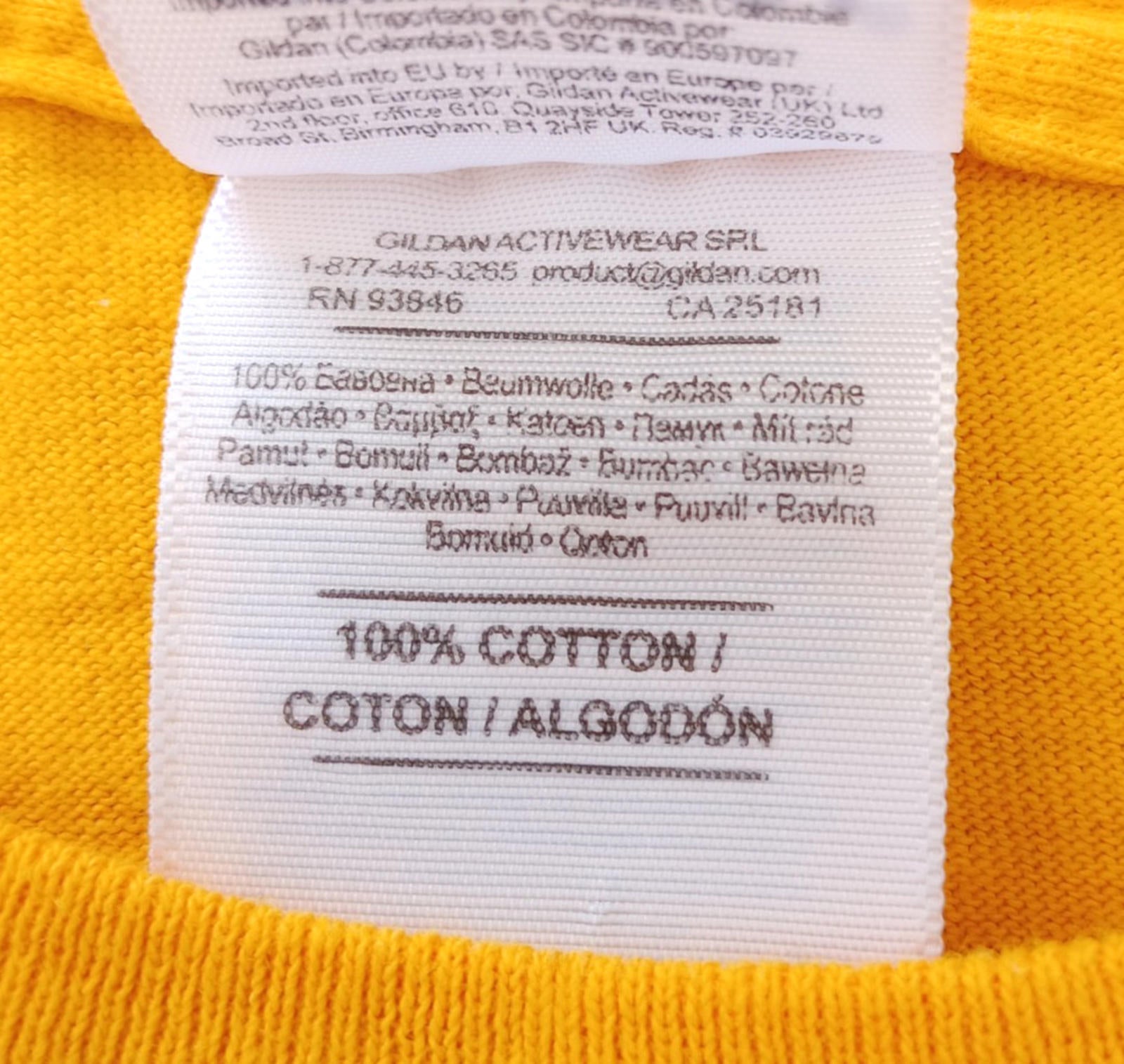 Hawkeyes Football Graphic Print T-Shirt Men's UK Size S Yellow 100% Cotton