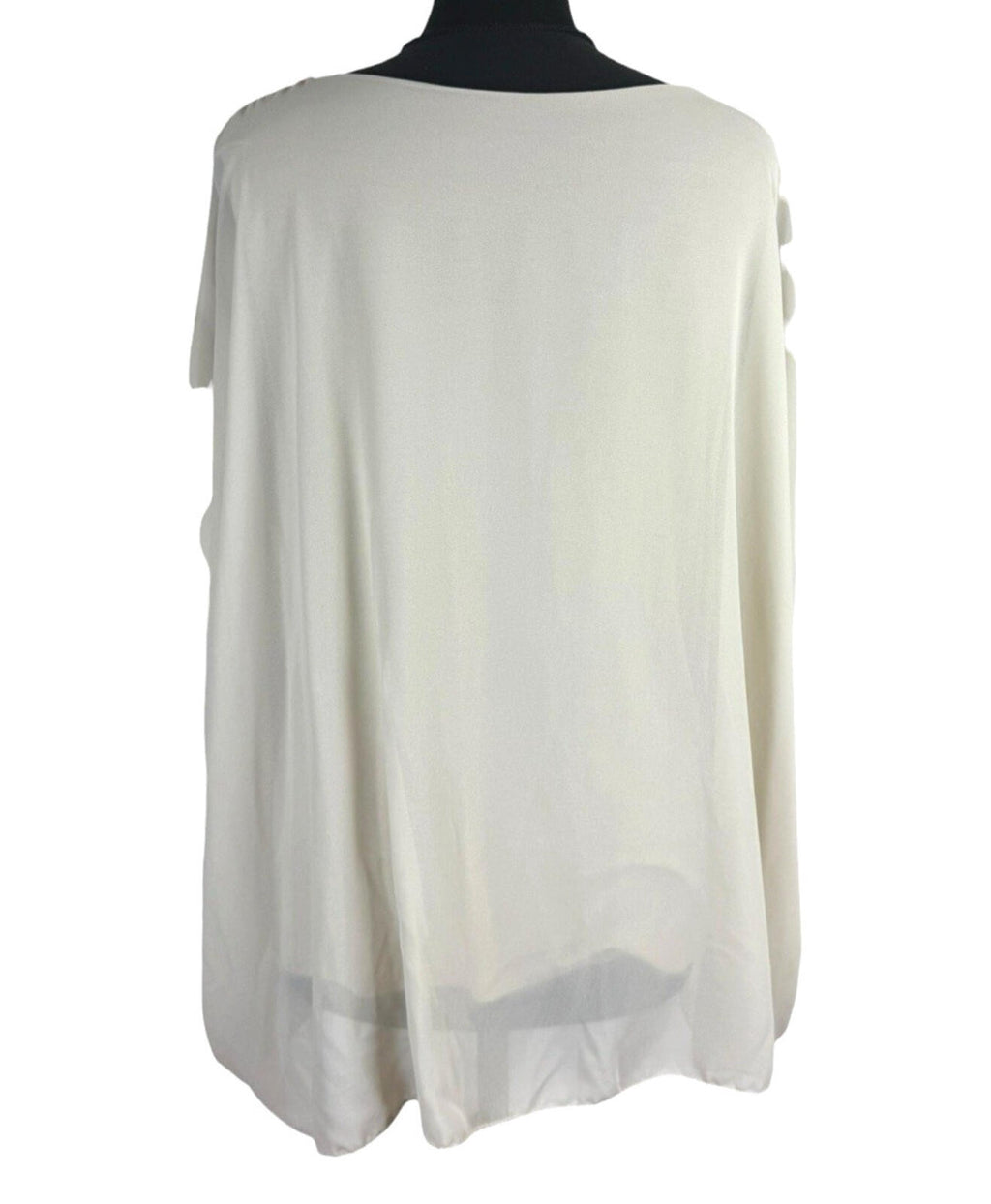 Floral Smock Blouse Top Women’s UK Size L Chiffon Relaxed Fit Lined Floral Beige