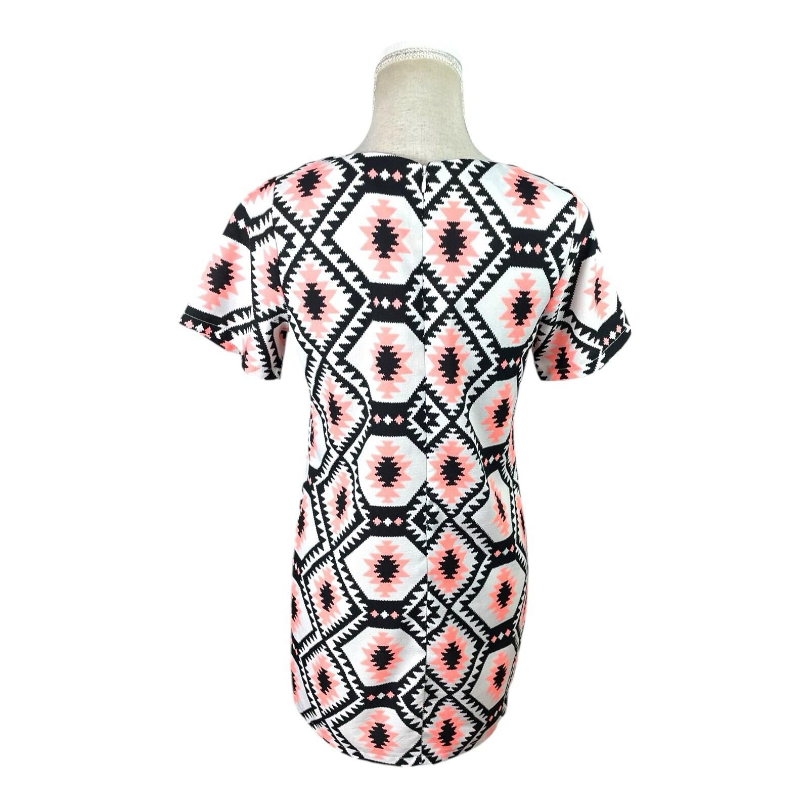 Cameo Rose Mini Dress Geometric Print Women’s UK Size 10