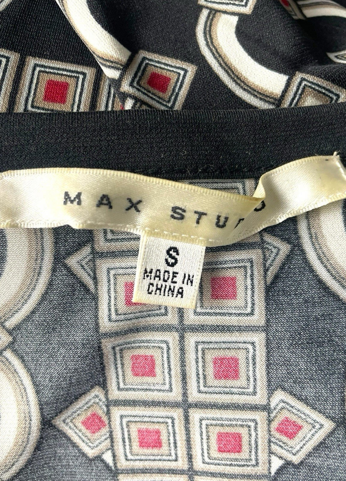Max Studio Black Medevil Style Long Blouse Women’s UK Size S