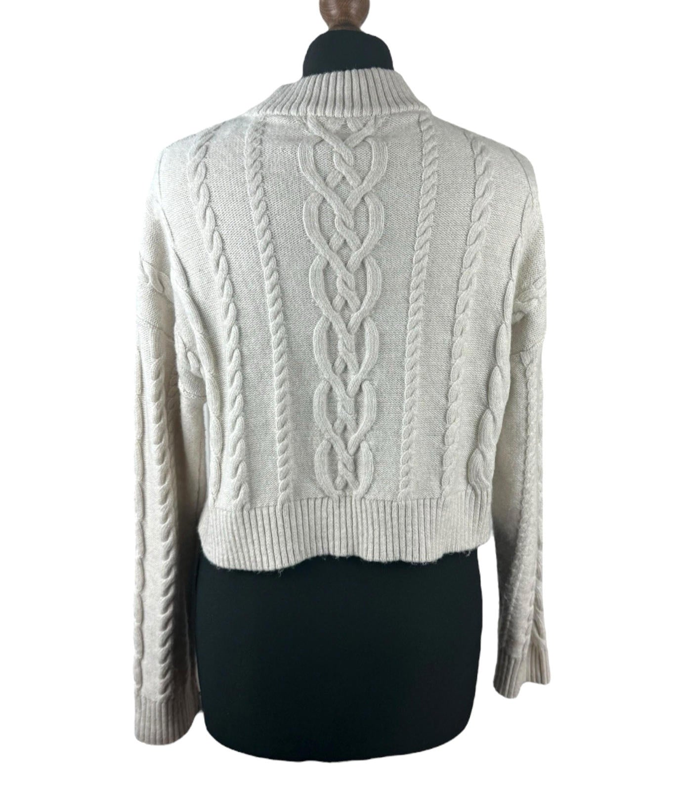 Primark Beige Knit Jumper Aaron Knit Cropped Long Sleeve Women’s UK Size S