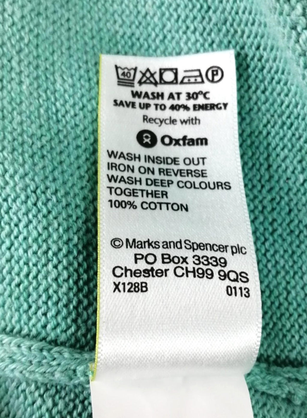 Blue Harbour Knit Jumper Men's Size M Teal Sweater Chest 38-40in 100% Cotton