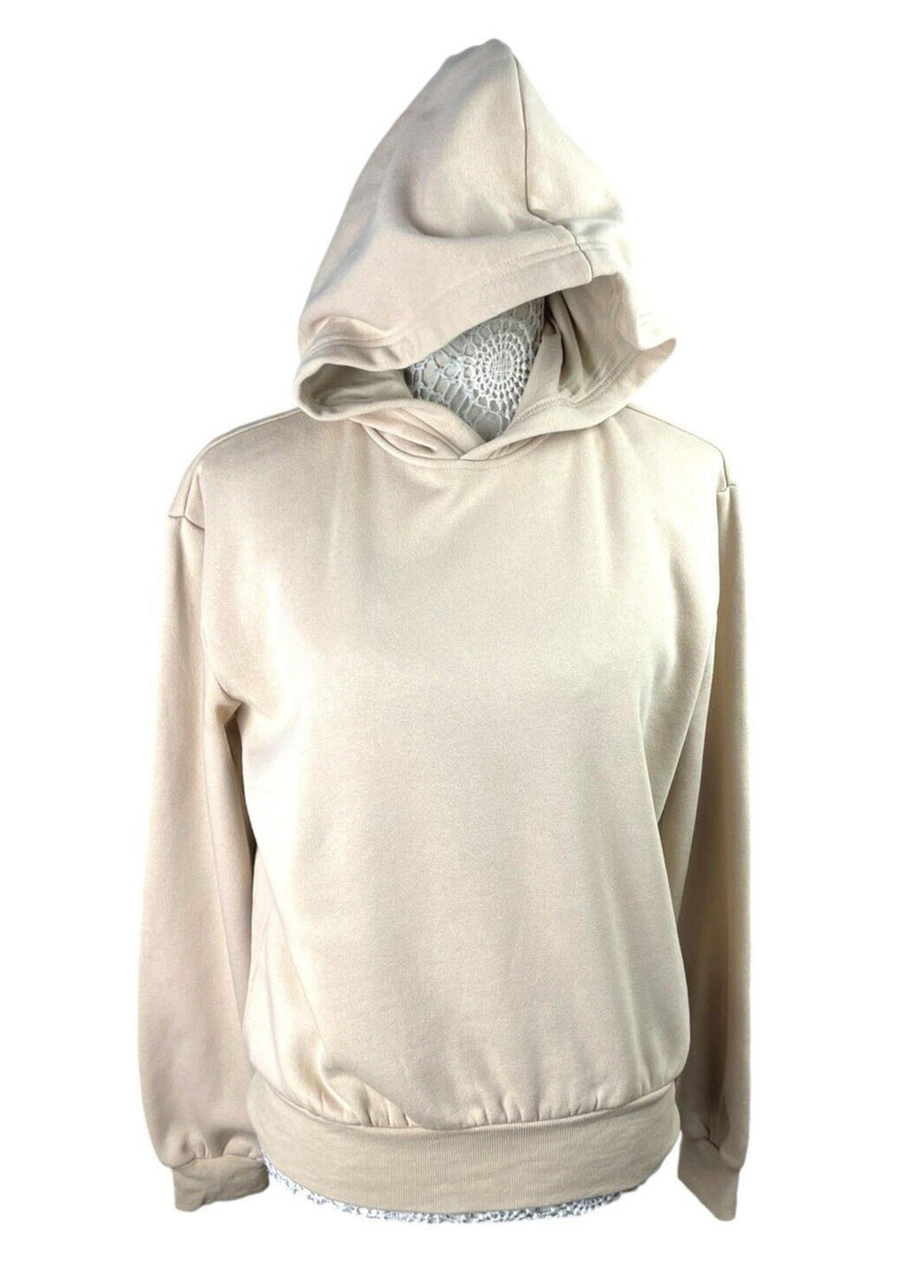Divided Beige Basic Jersey Hoodie Relaxed Fit Women’s UK Size XS