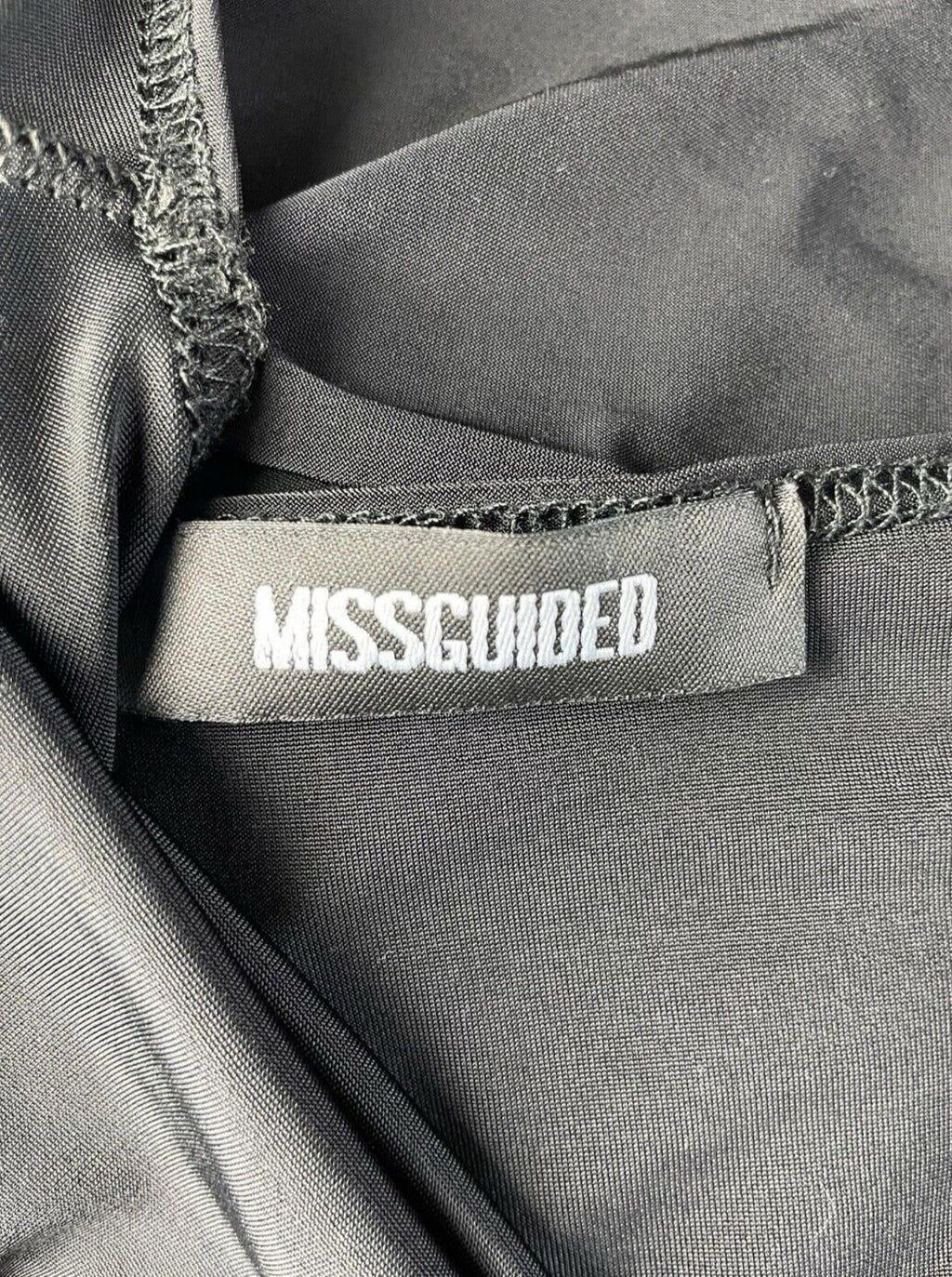 Missguided Black Wrap Dress Long Sleeve Mini Women’s UK Size 12