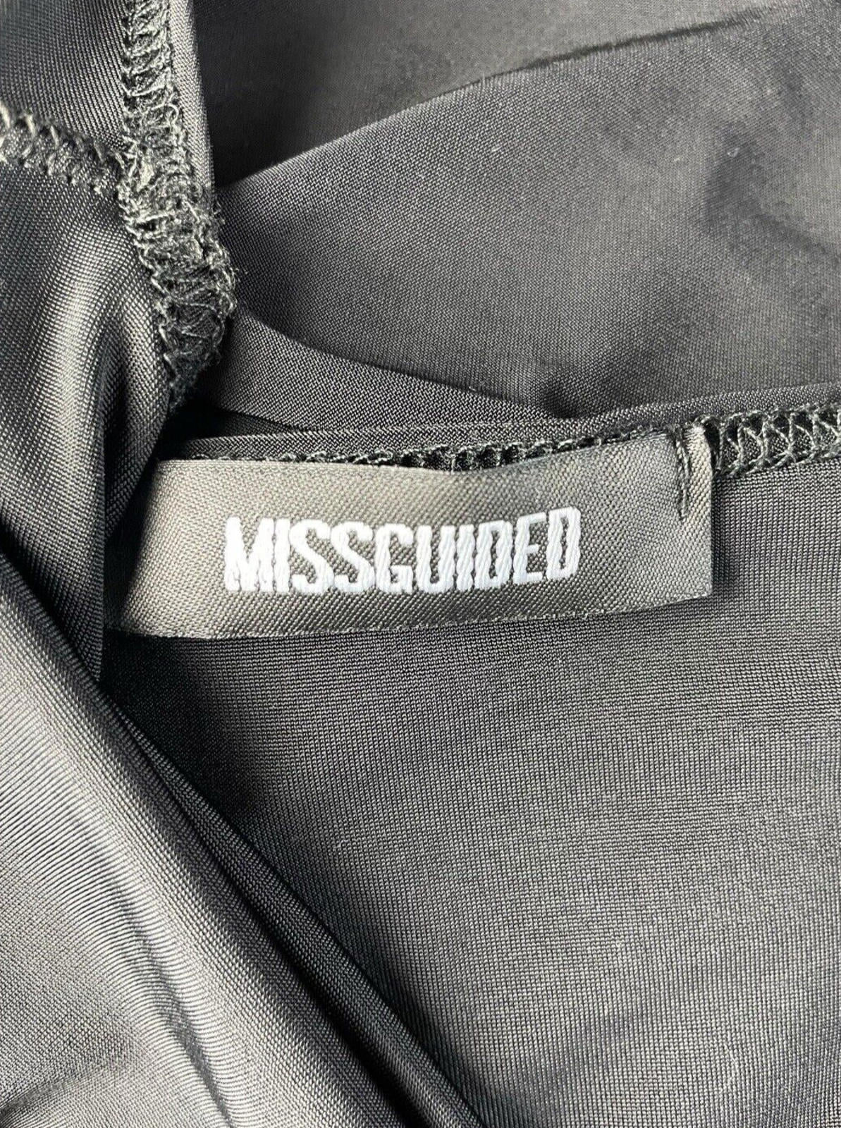 Missguided Black Wrap Dress Long Sleeve Mini Women’s UK Size 12