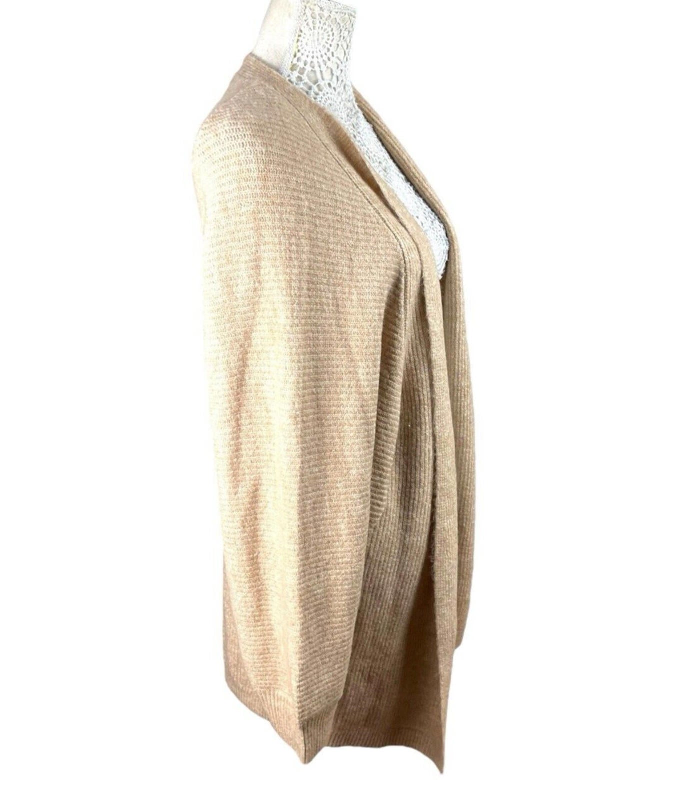 New Look Beige Long Cardigan Soft Touch Relaxed Fit Open Front Women’s UK Size S