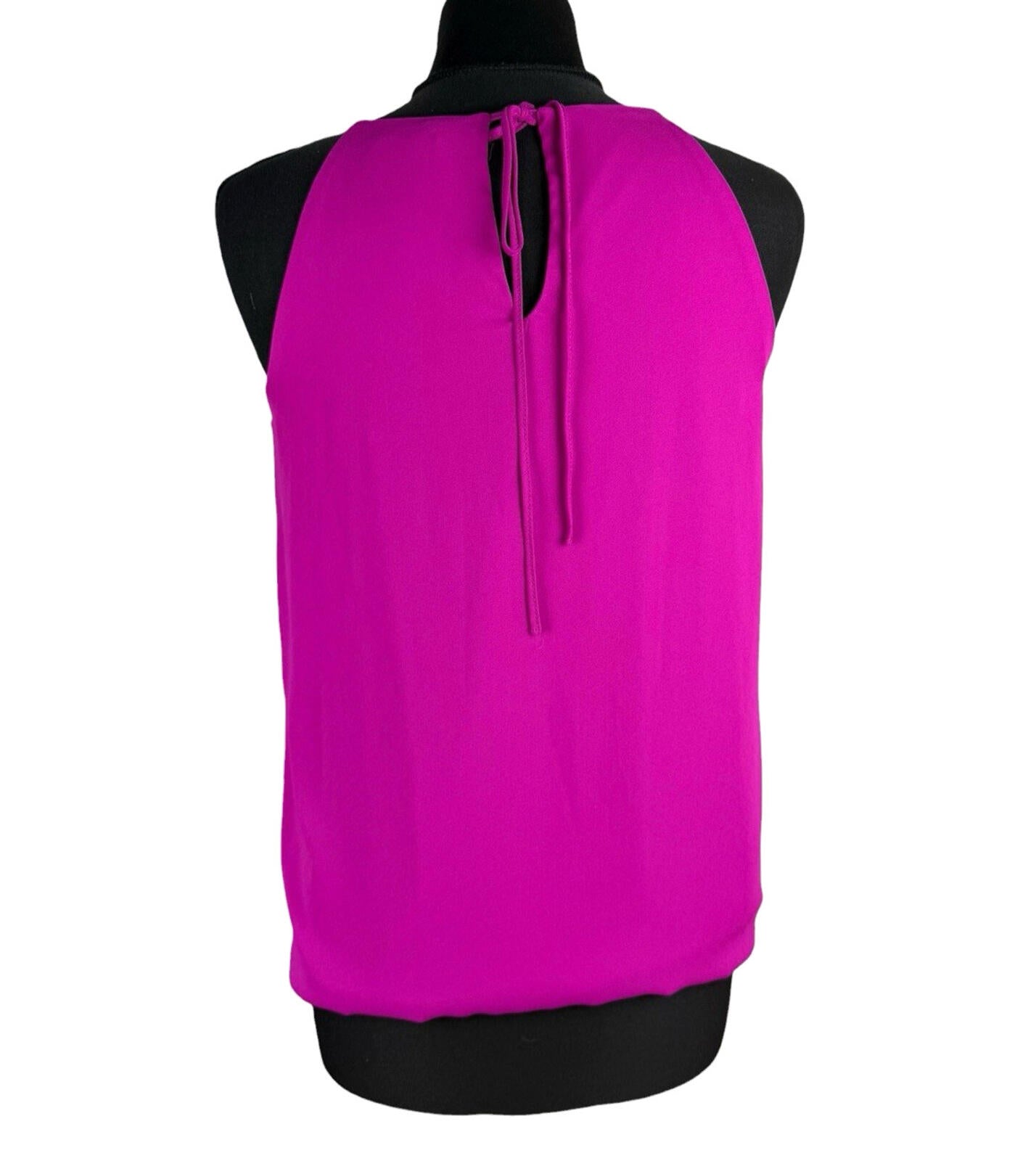 F&F Pleated Camisole Top Women’s UK Size 8 Smocked Sleeveless Bright Pink