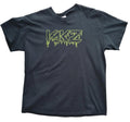 Graffiti Font Graphic Print T-Shirt Men's Size XL Black Crew Neck 100% Cotton