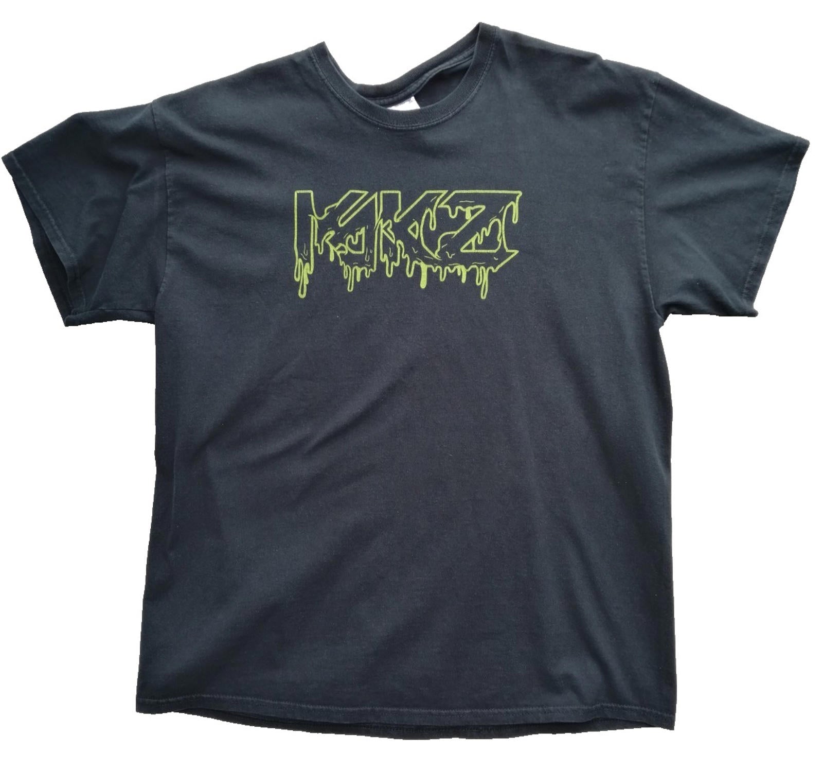 Graffiti Font Graphic Print T-Shirt Men's Size XL Black Crew Neck 100% Cotton