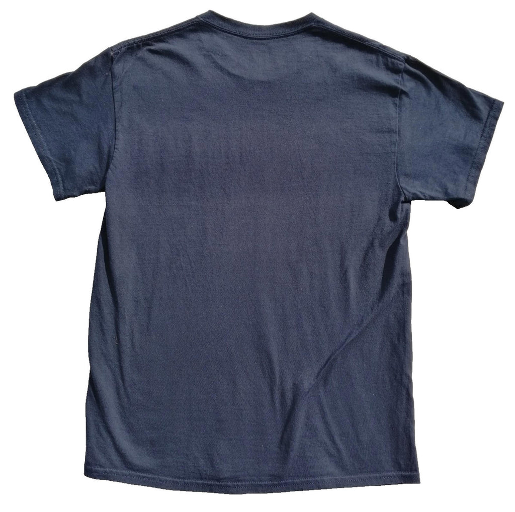 Sharks Uni Graphic Print T-Shirt Men's Size S  Navy Crew Neck 100% Cotton