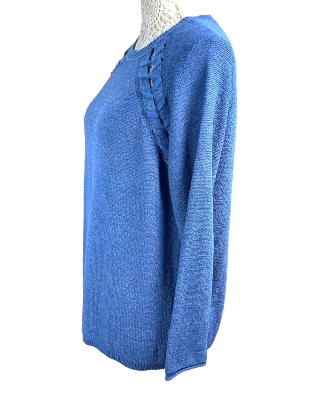 Papaya Jumper Blue Knit Textured detail Women's UK Size M